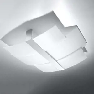 Produkt Bílé stropní svítidlo se skleněným stínidlem 53x61 cm Marett – Nice Lamps