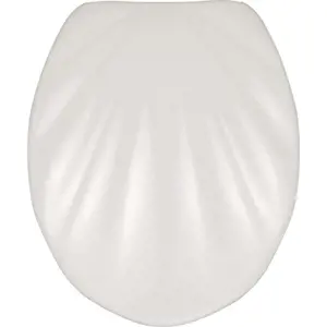 Produkt Bílé WC sedátko se snadným zavíráním Wenko Premium Sea Shell, 45,5 x 38 cm