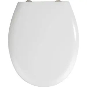 Produkt Bílé WC sedátko se snadným zavíráním Wenko Rieti, 44,5 x 37 cm