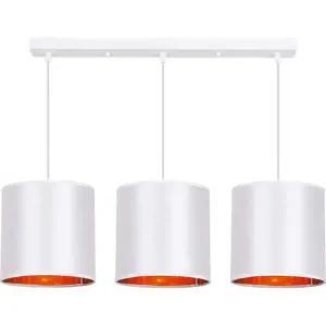 Bílé závěsné svítidlo 20x72 cm Atlanta – Candellux Lighting