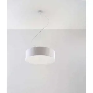 Bílé závěsné svítidlo ø 35 cm Atis – Nice Lamps