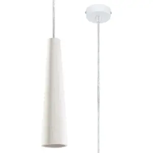 Produkt Bílé závěsné svítidlo s keramickým stínidlem ø 8 cm Alverna – Nice Lamps