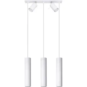 Produkt Bílé závěsné svítidlo s kovovým stínidlem 45x5 cm Etna - Nice Lamps