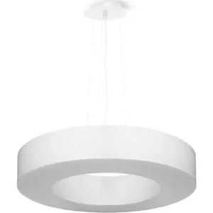 Produkt Bílé závěsné svítidlo s textilním stínidlem ø 50 cm Galata Slim – Nice Lamps