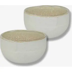 Produkt Bílo-béžové misky v sadě 2 ks z kamene ø 10 cm Sand Grain – Mette Ditmer Denmark