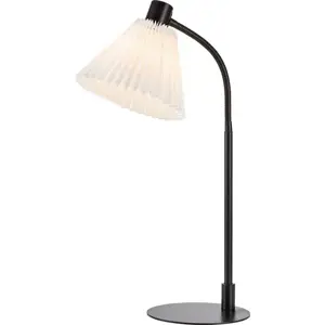 Bílo-černá stolní lampa s textilním stínidlem (výška 59 cm) Mira – Markslöjd