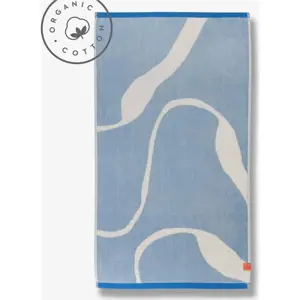 Produkt Bílo-modrá osuška z Bio bavlny 70x133 cm Nova Arte – Mette Ditmer Denmark