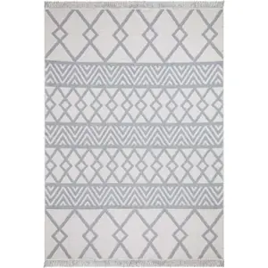 Produkt Bílo-šedý bavlněný koberec Oyo home Duo, 120 x 180 cm