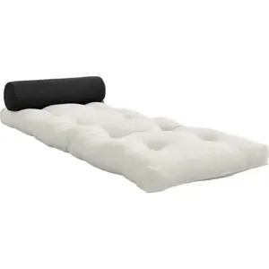 Produkt Bílošedá futonová matrace 70x200 cm Wrap Natural/Dark Grey – Karup Design