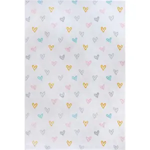 Bílý dětský koberec 120x170 cm Hearts – Hanse Home