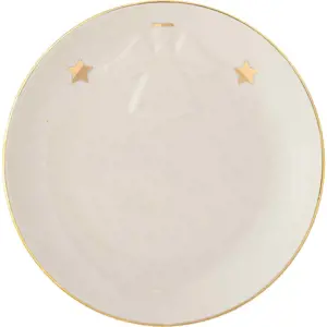 Produkt Bílý dezertní talíř s vánočním motivem z kameniny ø 16 cm Starry – Bloomingville