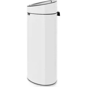 Bílý dotykový ocelový odpadkový koš 40 l Touch Bin – Brabantia