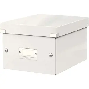 Produkt Bílý kartonový úložný box s víkem 22x28x16 cm Click&Store – Leitz
