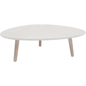 Bílý konferenční stolek z jasanového dřeva Ragaba Contrast Pick