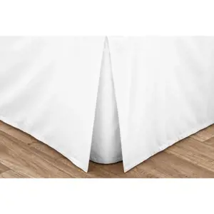 Bílý perkálový potah na rám postele 135x190 cm Easy Iron Percale – Catherine Lansfield