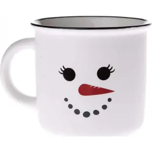 Bílý porcelánový hrnek s vánočním motivem 380 ml Snowman – Dakls