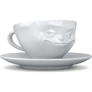 Produkt Bílý porcelánový šálek na kávu 58products Smiley, objem 200 ml