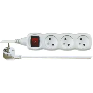Produkt Bílý prodlužovací kabel se 3 zásuvkami a vypínačem EMOS, 5m