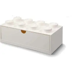 Bílý stolní box se zásuvkou LEGO® Brick, 31,6 x 11,3 cm