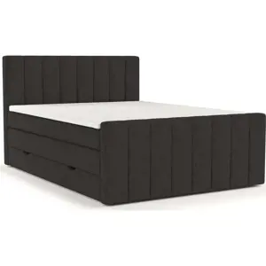 Černá boxspring postel s úložným prostorem 160x200 cm Ruby – Maison de Rêve