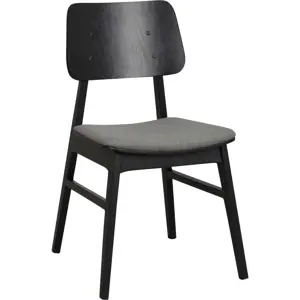 Produkt Černá jídelní židle s tmavě šedým podsedákem Rowico Nagano