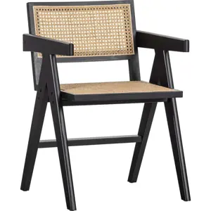 Černá jídelní židle z borovicového dřeva Gunn – WOOOD