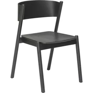 Produkt Černá jídelní židle z dubového dřeva Oblique - Hübsch