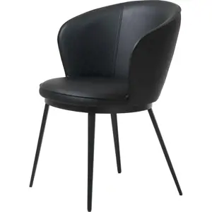 Produkt Černá jídelní židle z imitace kůže Unique Furniture Gain Leath