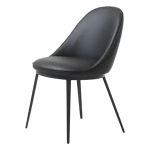 Produkt Černá jídelní židle z imitace kůže Unique Furniture Gain