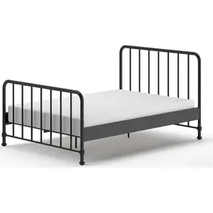 Produkt Černá kovová jednolůžková postel s roštem 140x200 cm BRONXX – Vipack