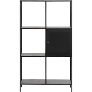 Produkt Černá kovová knihovna 80x138 cm Malibu – Unique Furniture