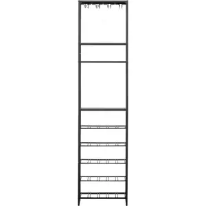 Černá kovová vinotéka počet na 25 lahví, 45x185 cm Reese – WOOOD