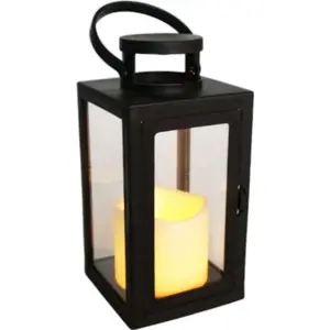 Produkt Černá LED lucerna (výška 20 cm) – Dakls