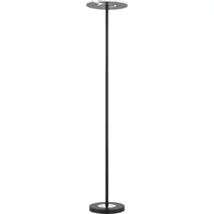 Černá LED stmívatelná stojací lampa se skleněným stínidlem (výška 180 cm) Dent – Fischer & Honsel