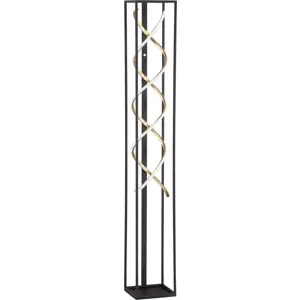 Černá LED stmívatelná stojací lampa (výška 140 cm) Gil – Fischer & Honsel