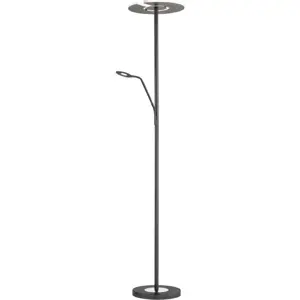 Černá LED stmívatelná stojací lampa (výška 180 cm) Dent – Fischer & Honsel