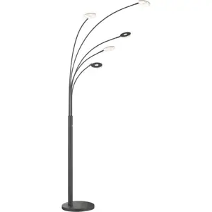 Černá LED stmívatelná stojací lampa (výška 225 cm) Dent – Fischer & Honsel