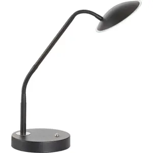 Černá LED stmívatelná stolní lampa se skleněným stínidlem (výška 60 cm) Tallri – Fischer & Honsel