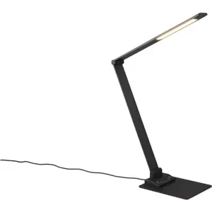 Černá LED stmívatelná stolní lampa (výška 72 cm) Travis – Trio