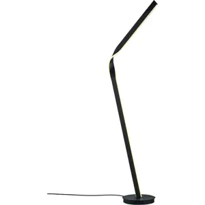 Černá LED stojací lampa s kovovým stínidlem (výška 181 cm) Cicenza – CINQUE