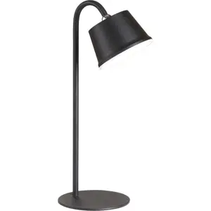 Produkt Černá LED stolní lampa s kovovým stínidlem (výška 34 cm) Voet – Fischer & Honsel