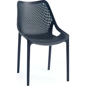 Černá plastová zahradní židle Bilros - Rojaplast