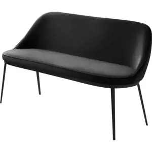 Produkt Černá pohovka z imitace kůže 144 cm Gain – Unique Furniture