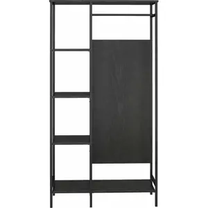 Produkt Černá šatní skříň v dekoru dubu 95x180 cm Modine - Støraa