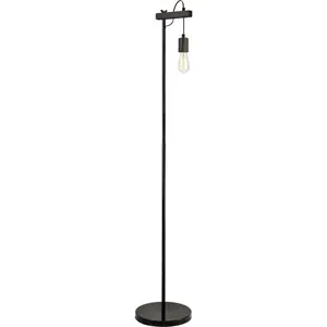 Černá stojací lampa, výška 164 cm Leon – LAMKUR