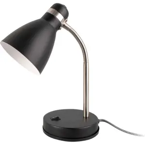 Černá stolní lampa Leitmotiv Study, výška 30 cm