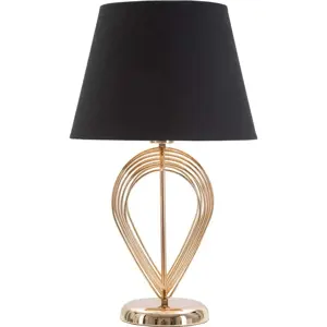 Černá stolní lampa Mauro Ferretti Maxt, ø 32,5 cm