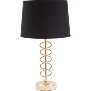 Černá stolní lampa Mauro Ferretti X, ø 28 cm