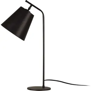 Černá stolní lampa s kovovým stínidlem (výška 67 cm) Salihini – Opviq lights