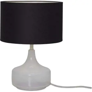 Černá stolní lampa s textilním stínidlem (výška 46 cm) Reykjavik – it's about RoMi